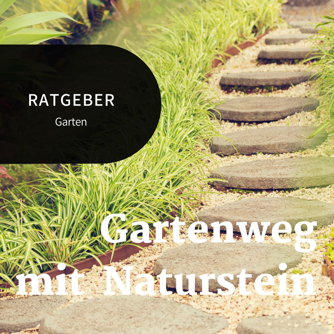 Gartenweg mit Naturstein Bannerbild
