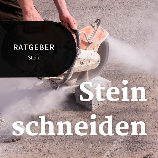 Stein schneiden mit großem Winkelschleifer - Bannerbild 