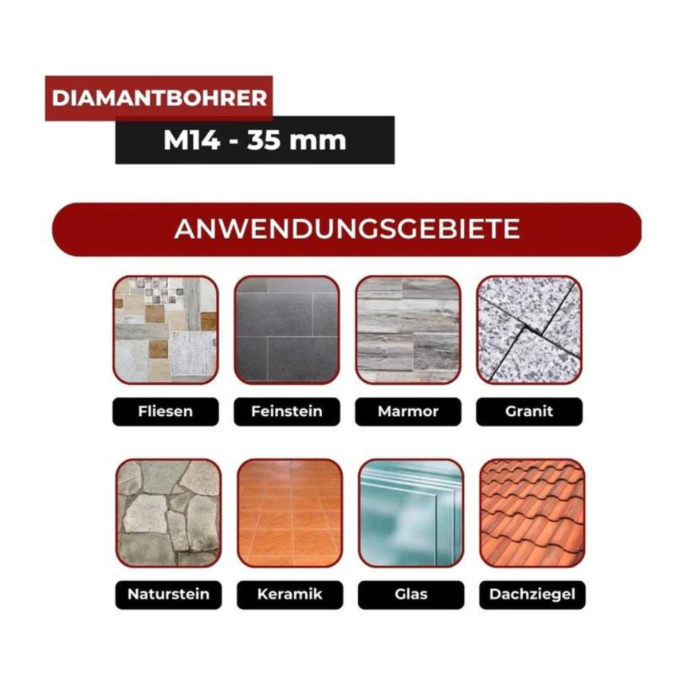 Hahnlochbohrer Granit & Naturstein | Diamantbohrer 35 mm – iynx Tools | Lochsägen