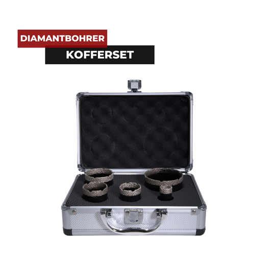 Diamantbohrer Koffer-Set mit Durchmessern von 20mm, 35mm, 40mm, 50mm, 68mm