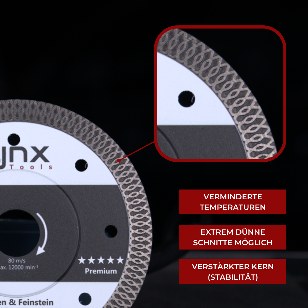 Diamanttrennscheibe Fliesen X-CUT | Winkelschleifer – iynx Flex Tools 125 mm 
